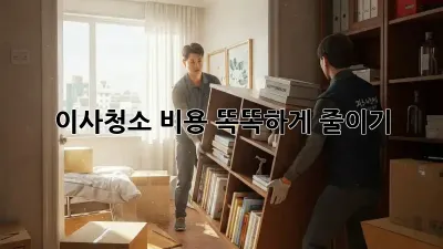 이사청소, 비용 똑똑하게 줄이기!